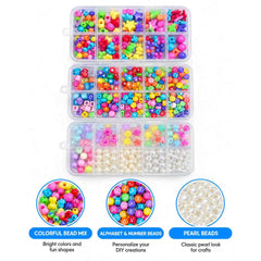 DIY Bracelet Making Kit with Alphabet and Pearl Beads