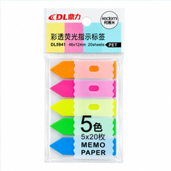 DL5941 Arrow-Shaped PET Memo Paper Sticky Tabs - Saleemi Book Depot in pakistan