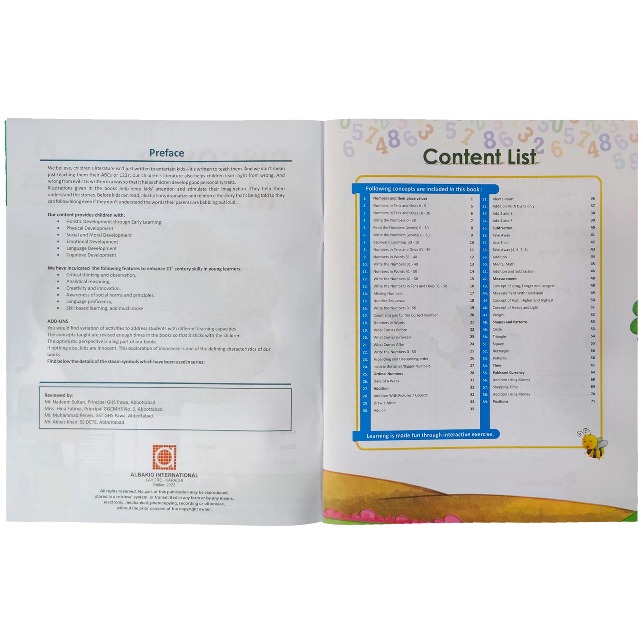 Discover Maths Class KG The Educators - Saleemi Book Depot 