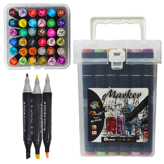 Double Art ,Marker Set 36PCS Art No 6599-36 - Saleemi Book Depot in pakistan
