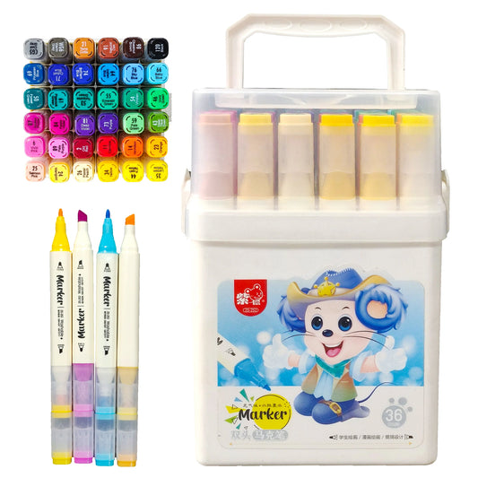 Double Sided Marker Colours 36PCS ZS-252 - Saleemi Book Depot in pakistan