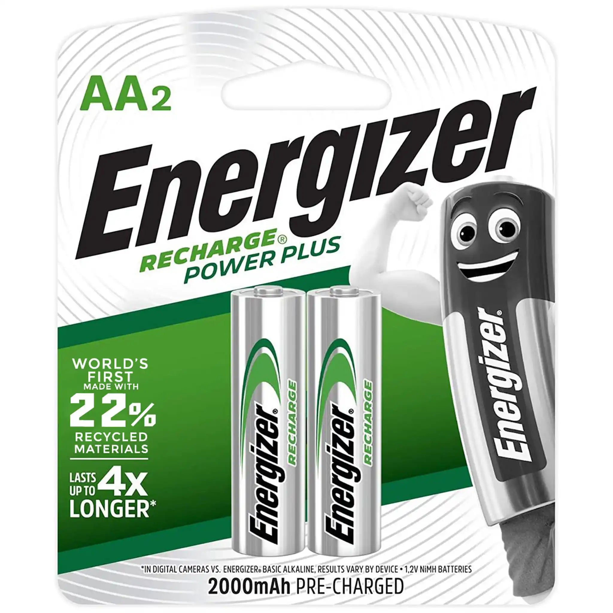 Energizer 2x AA Rechargeable Cell Battery 2000mah - Saleemi Book Depot in pakistan