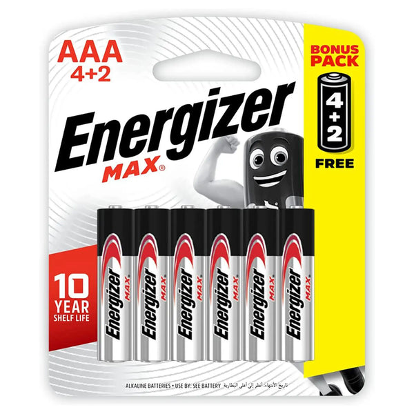 Energizer Max AAA Cell Bonus Pack 4+2