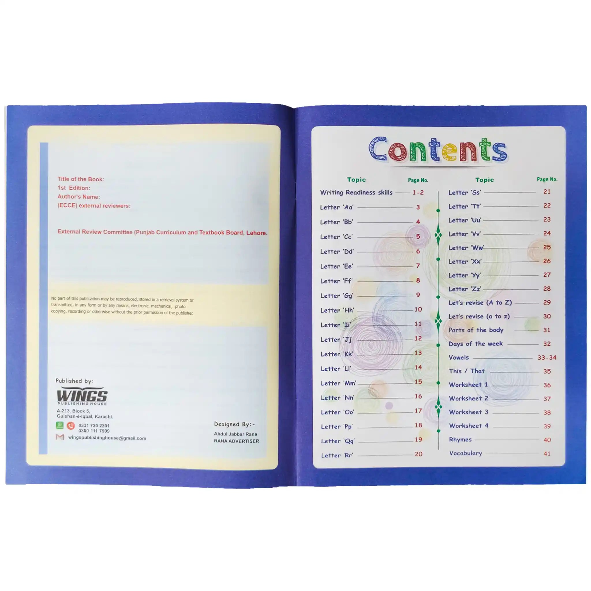 English Nursery Ocean Series Wings Publisher - Saleemi Book Depot in pakistan