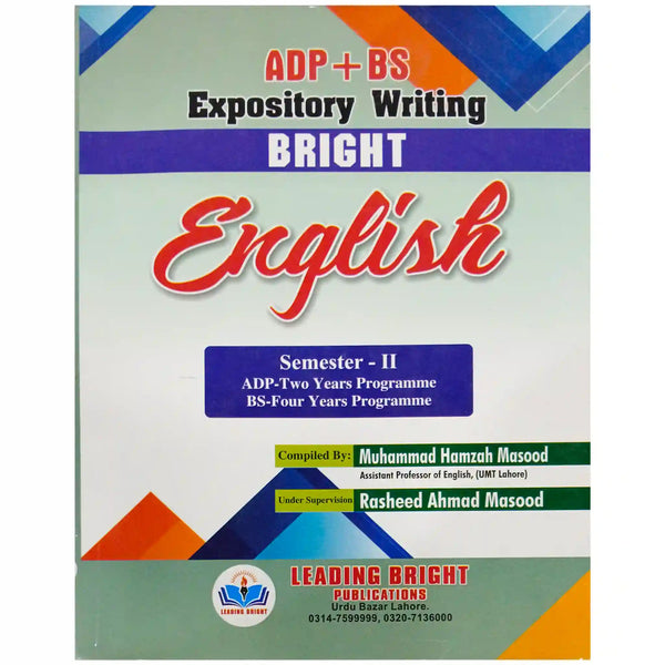 Expository Writing Bright English ADP&BS - Saleemi Book Depot 