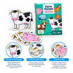 Farm Animal 6 in A Box Jigsaw Puzzle