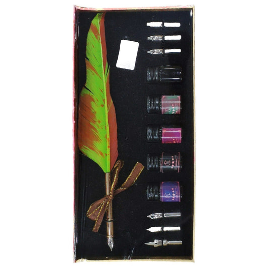 Feather Calligraphy Ink Pen Set 12pcs - Saleemi Book Depot in pakistan