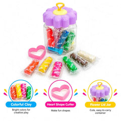 Flower Theme Play Dough Set Colorful Soft Moldable Craft