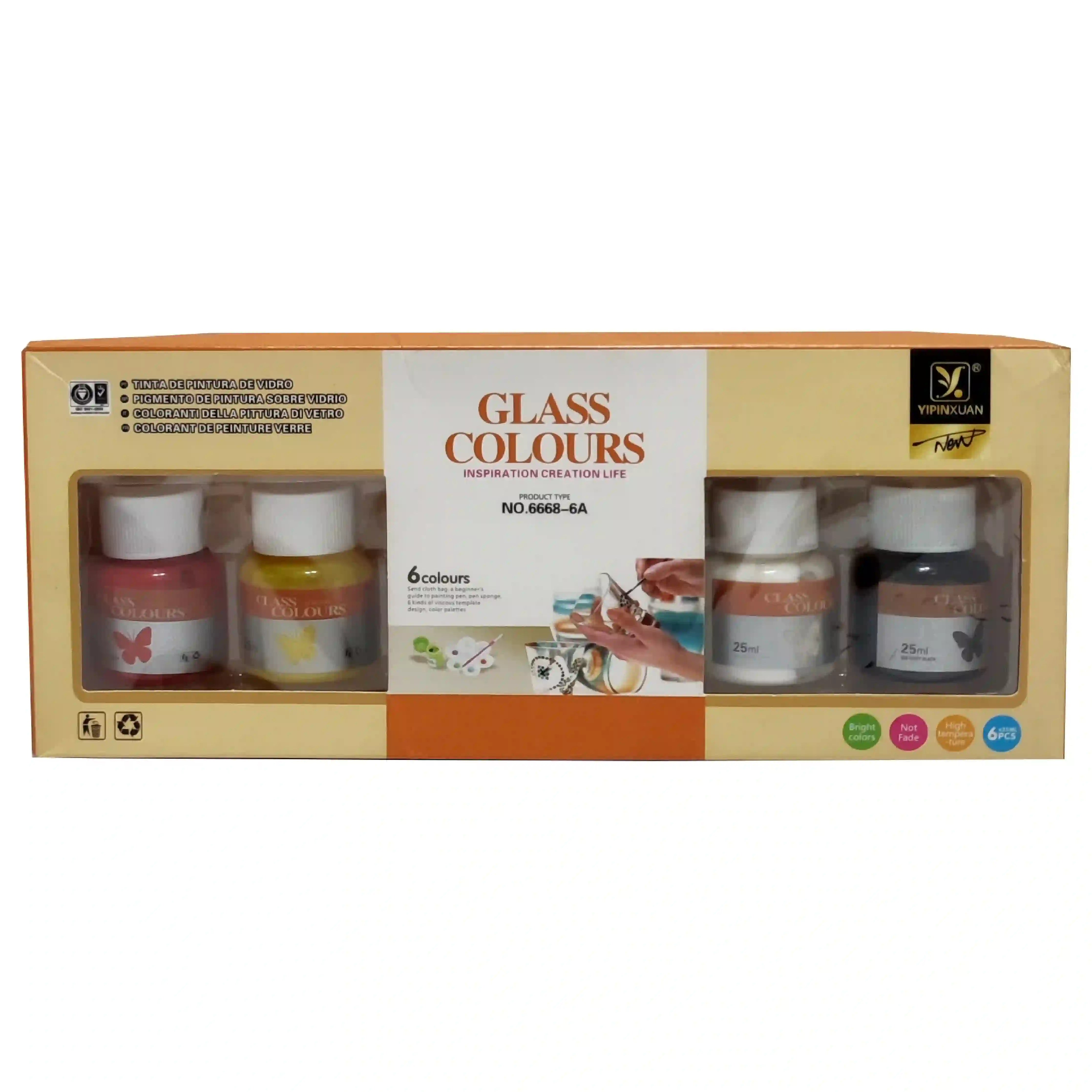 Glass Colors 6668 6A 6pc Pack Yipinxuan - Saleemi Book Depot in pakistan