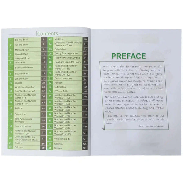 Gohar Math KG 1 Nursery Cliff - Saleemi Book Depot 
