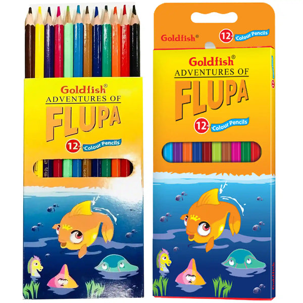 Gold Fish Flupa 12 Colour Pencil Large
