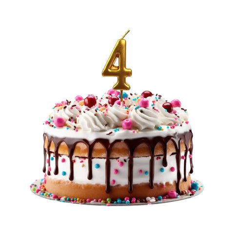 Golden Birthday Cake Age Topper Candle - Saleemi Book Depot in pakistan