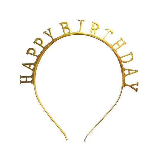 Happy Birthday HeadBands Golden Metal - Saleemi Book Depot in pakistan