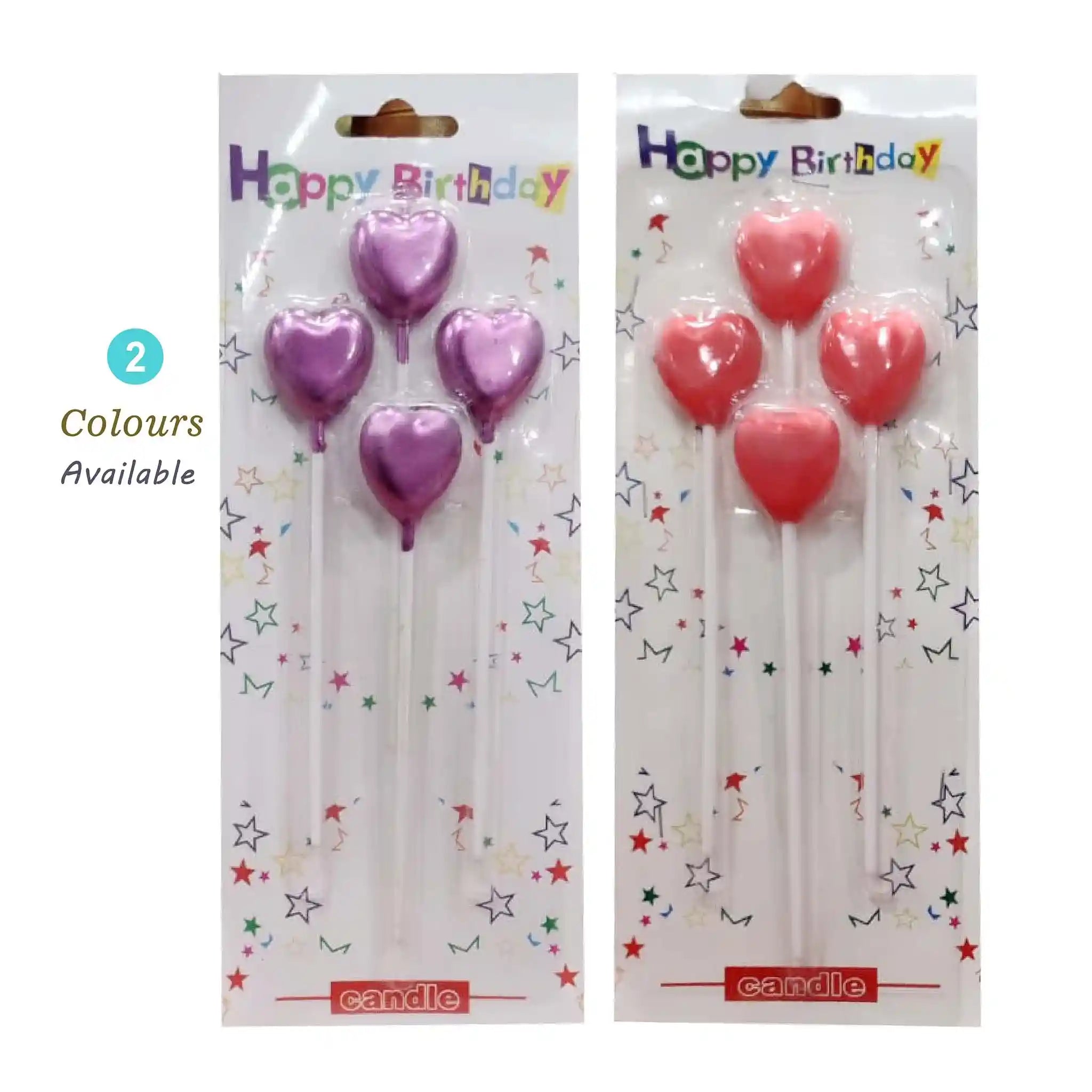 Happy Birthday Heart And Star Candles - Saleemi Book Depot in pakistan