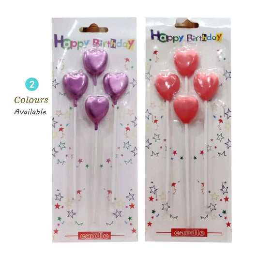 Happy Birthday Heart And Star Candles - Saleemi Book Depot in pakistan