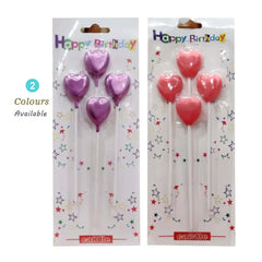 Happy Birthday Heart And Star Candles - Saleemi Book Depot in pakistan