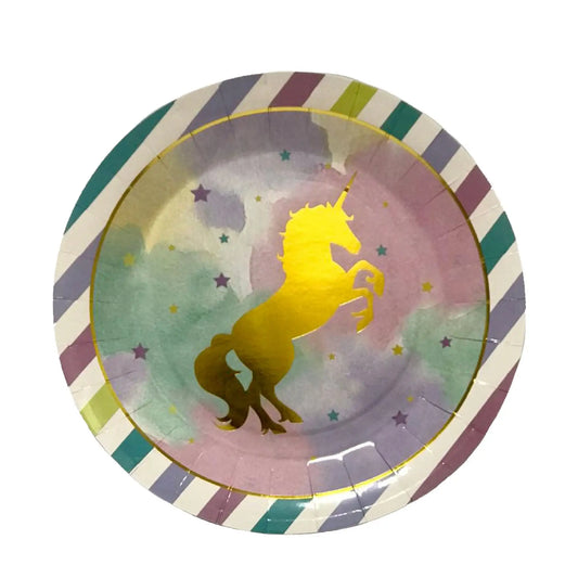 Happy birthday printed disposable plates 10pcs Pack - Saleemi Book Depot in pakistan