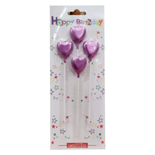 Happy Birthday Heart And Star Candles