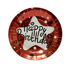 Happy birthday printed disposable plates 10pcs Pack