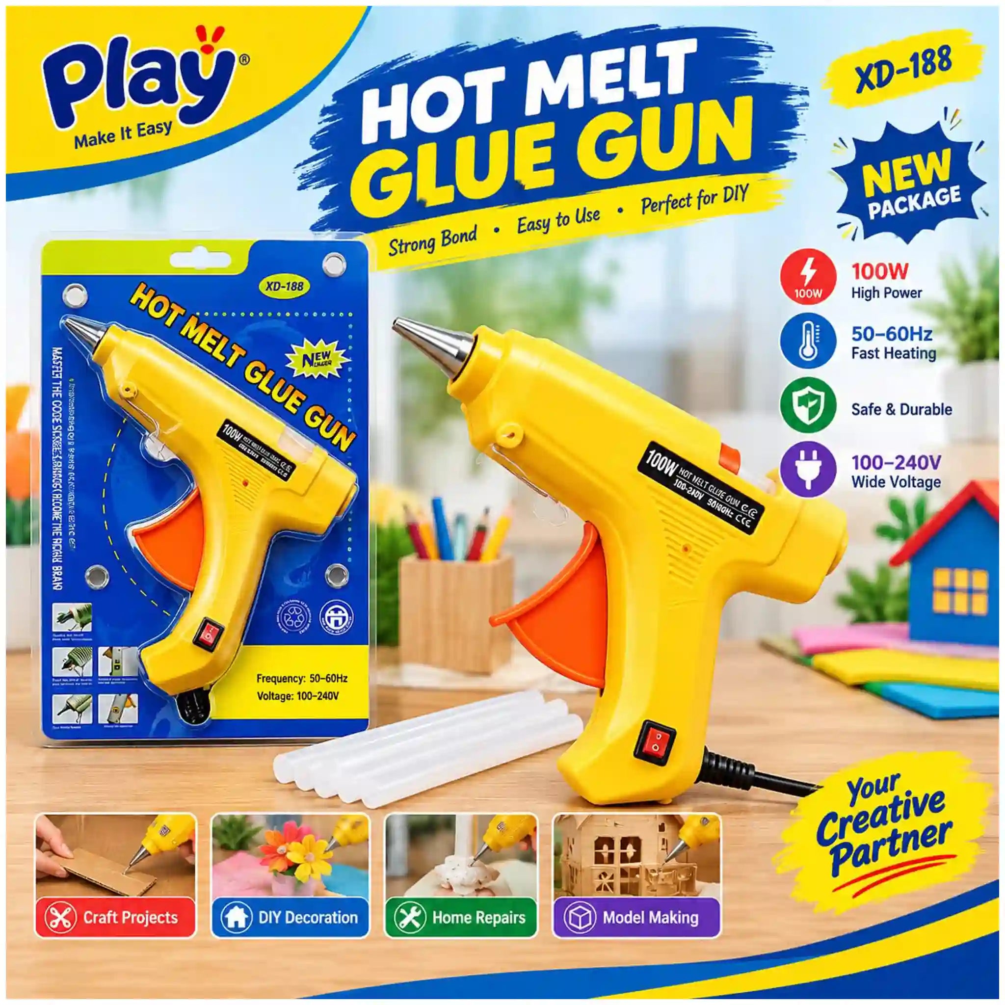 Hot Melt Glue Gun Xd188 240v