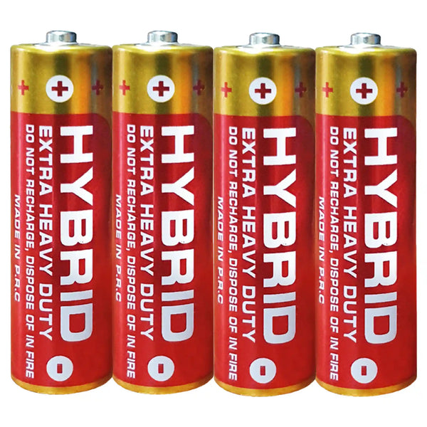 Hybrid Extra Heavy Duty Batteries R6 AA 1.5v 4Pc Pack