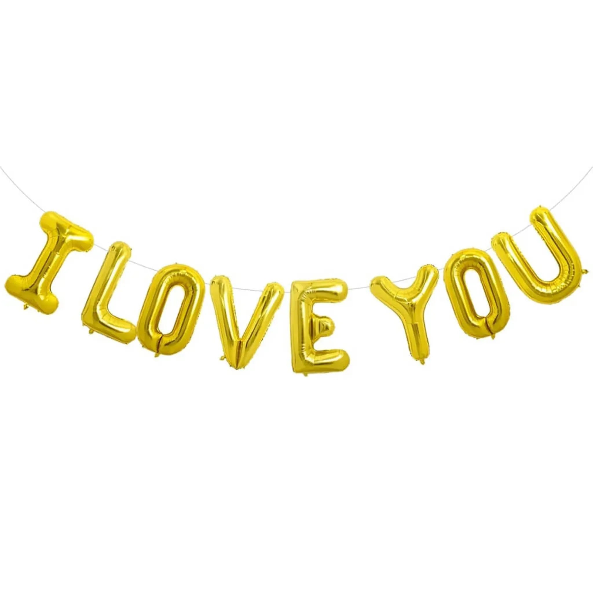 I LOVE YOU Foil Balloons Alphabets - Letters