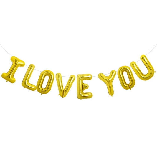 I LOVE YOU Foil Balloons Alphabets - Letters Anniversary Wedding Decorations - Saleemi Book Depot in pakistan