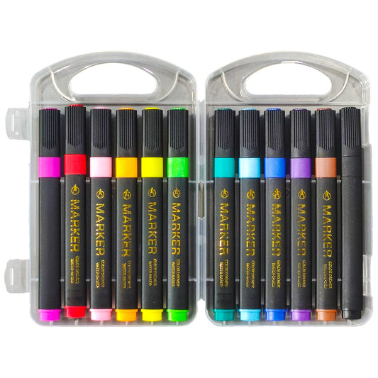 Jumbo Water Colour Marker Pen 12PCS TD8299-12 - Saleemi Book Depot 
