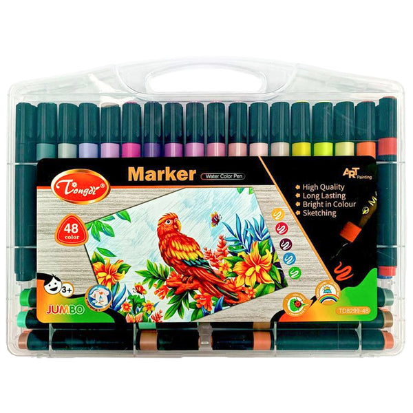 Jumbo Water Colour Marker Pen 48PCS TD8299-48 - Saleemi Book Depot 