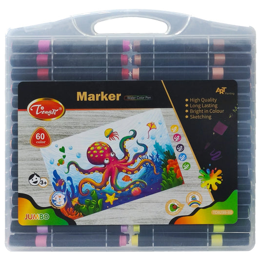 Jumbo Water Colour Marker Pen 60PCS TD8299-60 - Saleemi Book Depot 