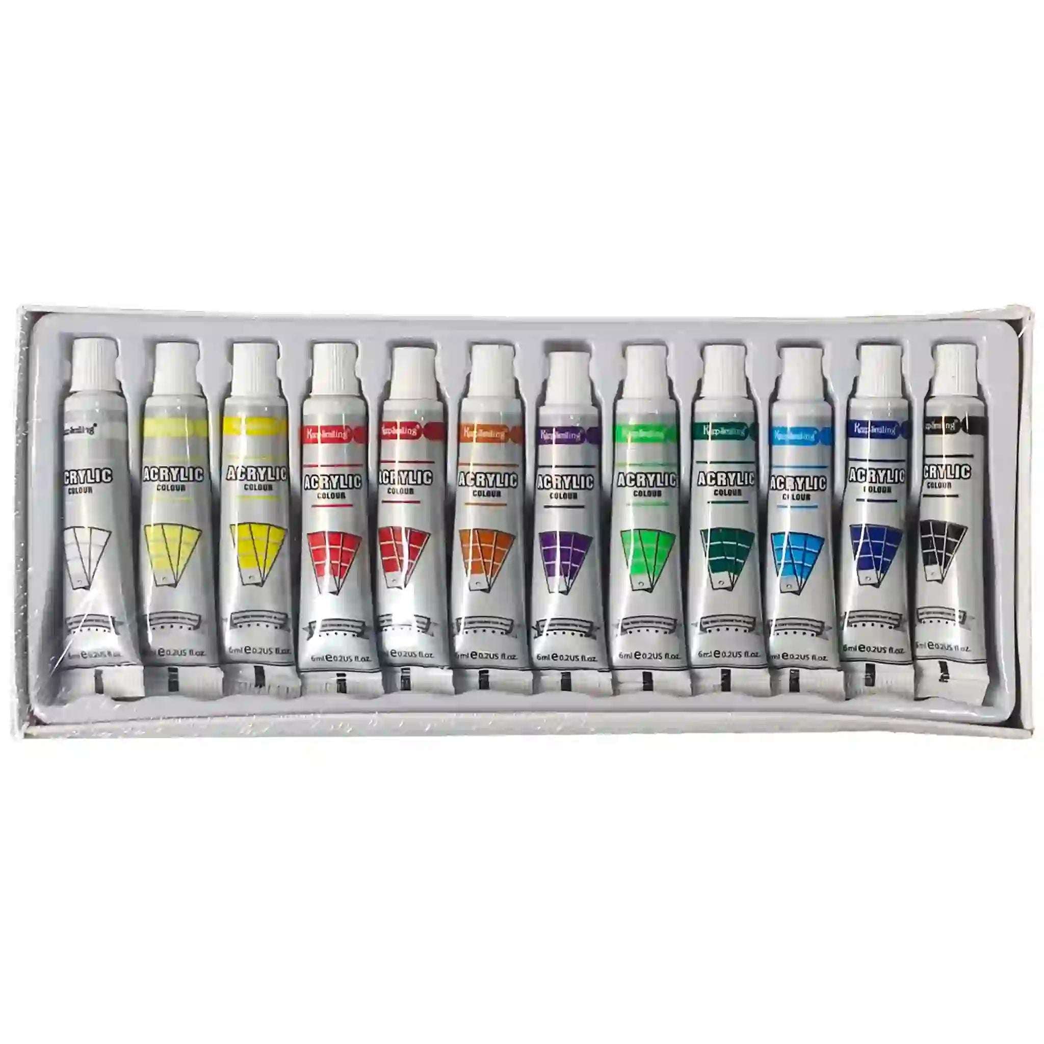 Keep Smiling Acrylic Colours 12pcs Pack 6ml Tube - Saleemi Book Depot 