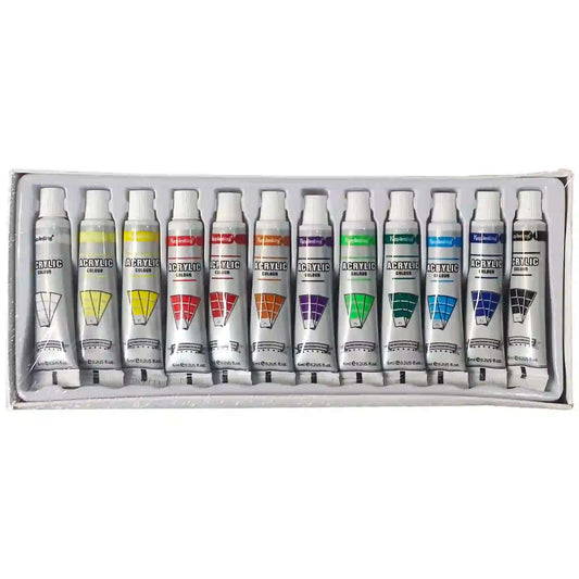 Keep Smiling Acrylic Colours 12pcs Pack 6ml Tube - Saleemi Book Depot 