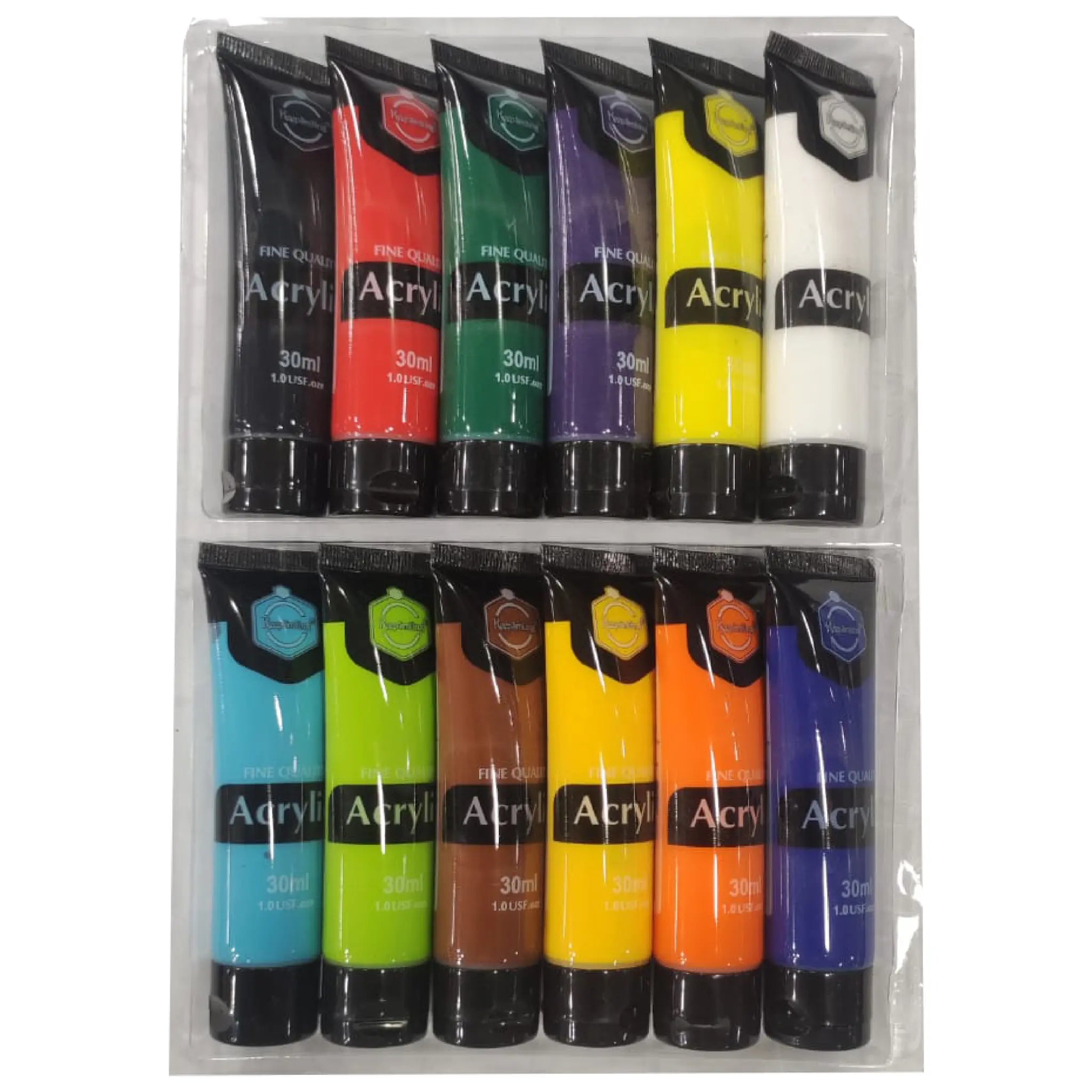 Keep Smiling Acrylic Paint Set 12Pcs x30ml - Saleemi Book Depot in pakistan
