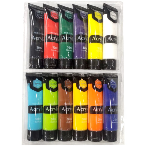 Keep Smiling Acrylic Paint Set 18Pcs x30ml - Saleemi Book Depot in pakistan