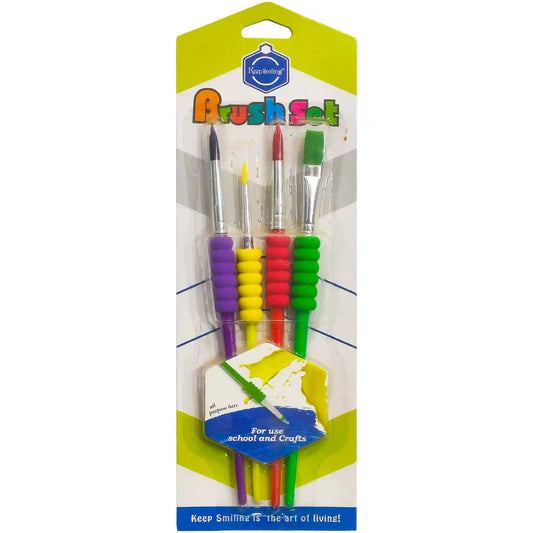 Keep Smiling Kids Multi Shapes brushes pack of 4 A6154 - Saleemi Book Depot 