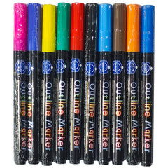Keep Smiling Outline Markers LBK 0001 10PCS - Saleemi Book Depot 