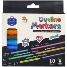 Keep Smiling Outline Markers LBK 0001 10PCS - Saleemi Book Depot 