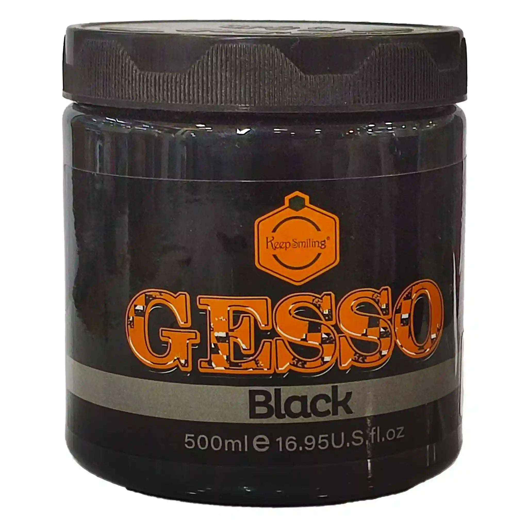 Keep Smiling Universal Black Acrylic Gesso Primer, 500mL - Saleemi Book Depot 