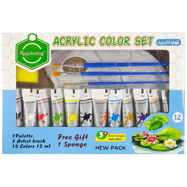 KeepSmiling Acrylic 12 Color HS7012A - Saleemi Book Depot