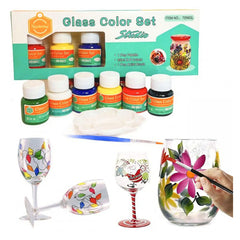 Keep Smiling Glass Color Set Of 6 Color 25ml (7256GL)