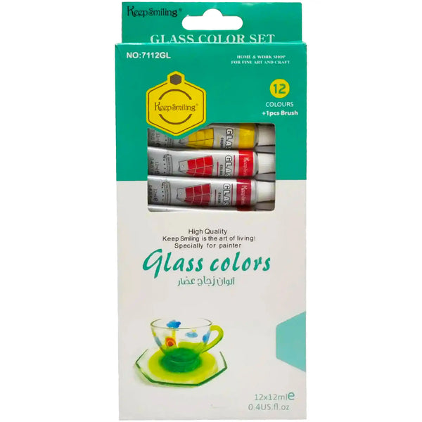 Keep Smiling Glass Colour 12pcs pack