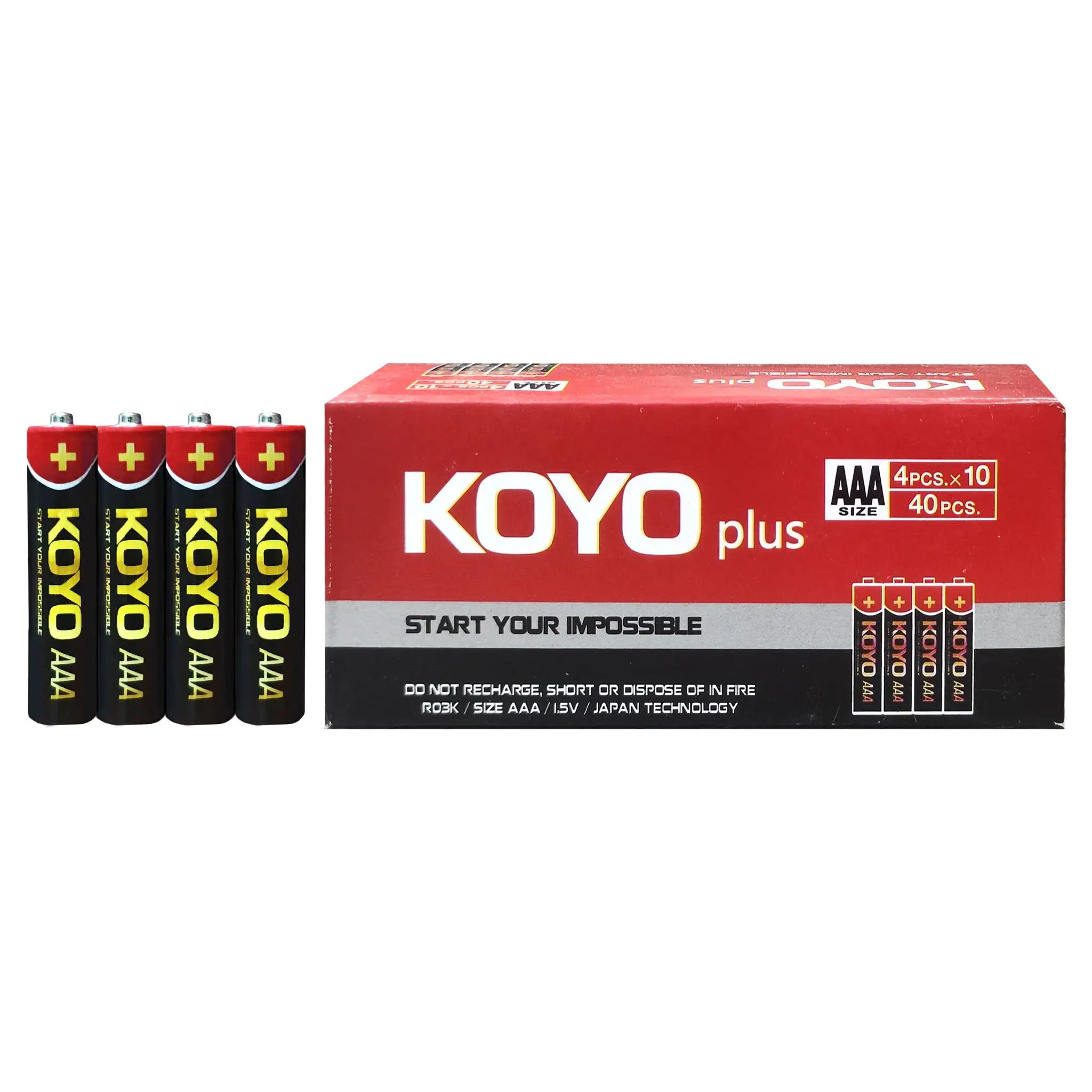 Koyo Plus AA & AAA Cell 4pcs Pack - Saleemi Book Depot in pakistan