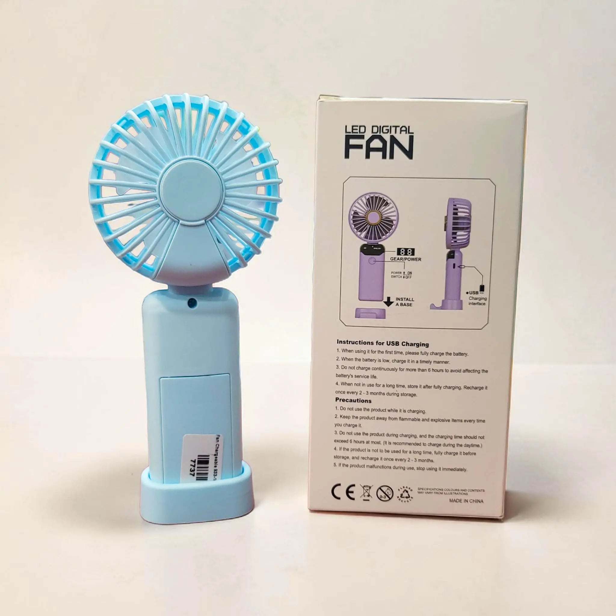 LED Digital Display Portable Fan