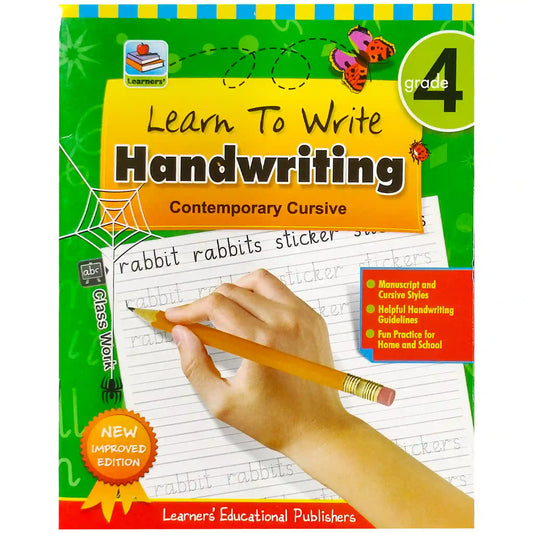 Learn To Write Handwriting Contemporary Cursive Grade 4