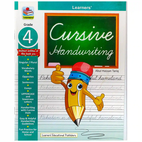 Learner Cursive Handwriting Book For Class 4 Rabia Books