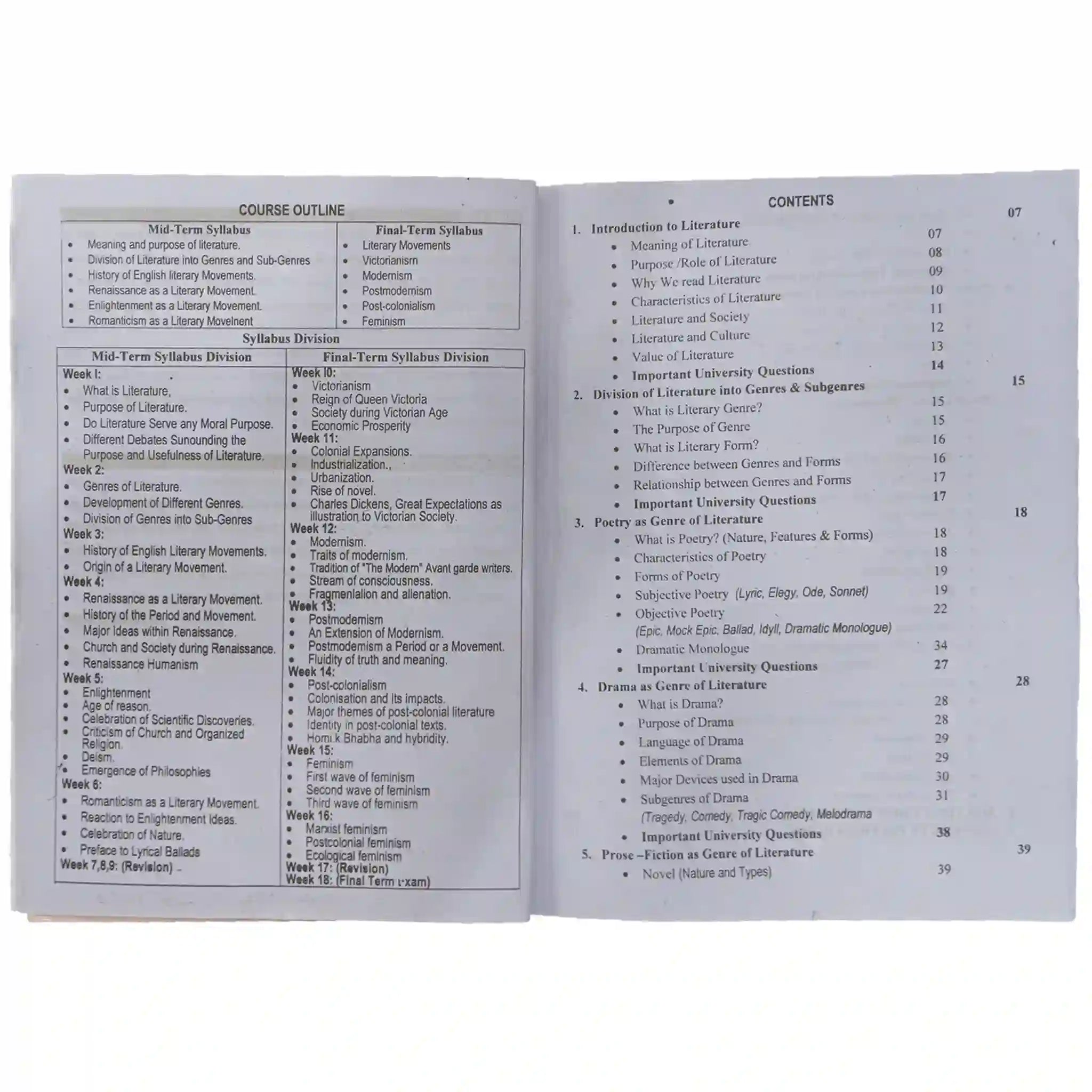 Literary Forms & Movements Saleem Sajid - Saleemi Book Depot 
