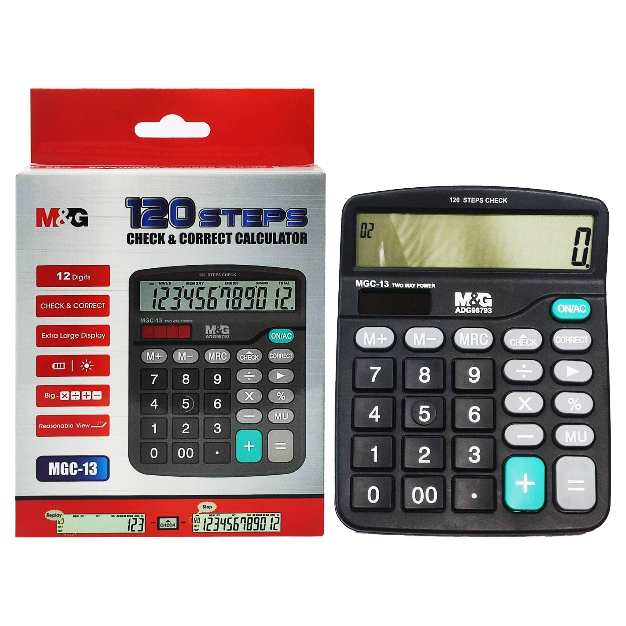 M&G Calculator 120 Steps Check and Correct - Saleemi Book Depot in pakistan #