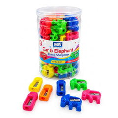 MB Car & Elephant Pencil Sharpeners Art No M-071