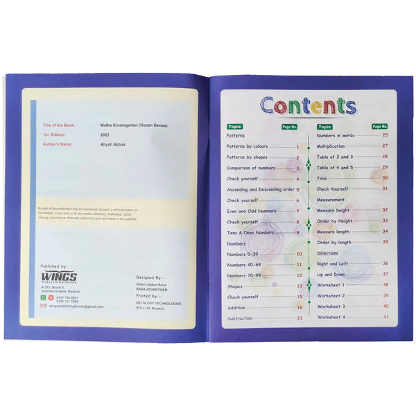 Maths Kindergarten Ocean Series Wings Publisher