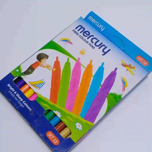 Mercury Marker Colour Set 12Pcs - Saleemi Book Depot in pakistan